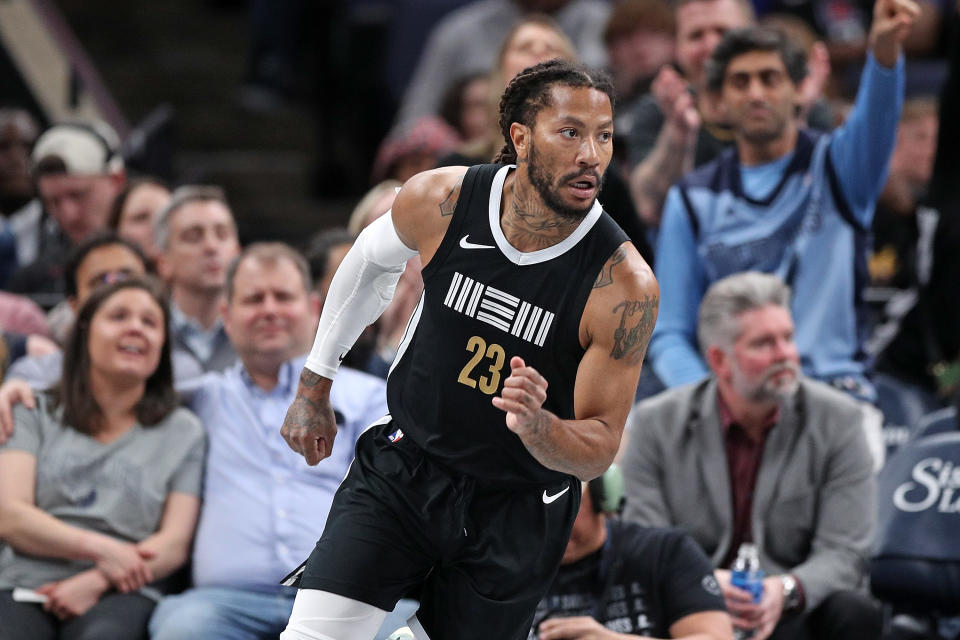 The Grizzlies have reportedly released Derrick Rose. (Justin Ford/Getty Images)