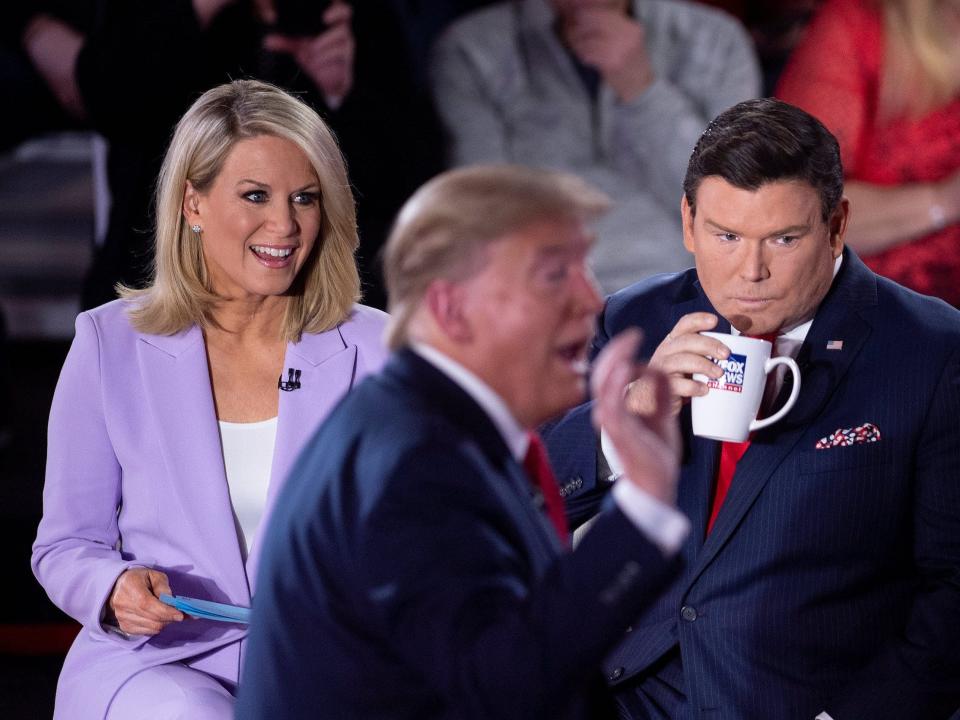 Former President Donald Trump and Fox News Chief Political Anchor Bret Baier.