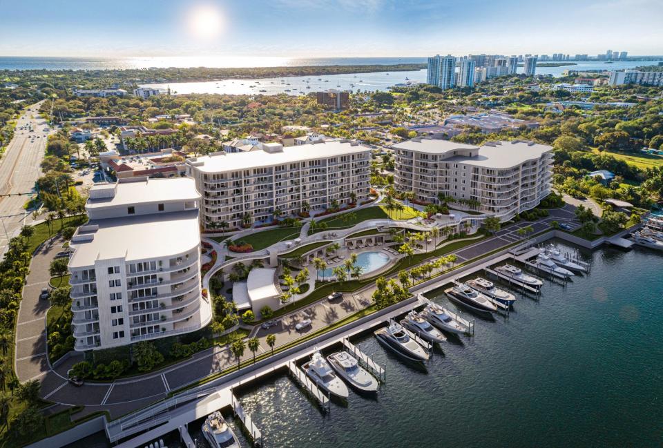 Rendering of Ritz-Carlton Residences Palm Beach Gardens. The 98-unit luxury condo is planned along the Intracoastal Waterway just south of PGA Boulevard.