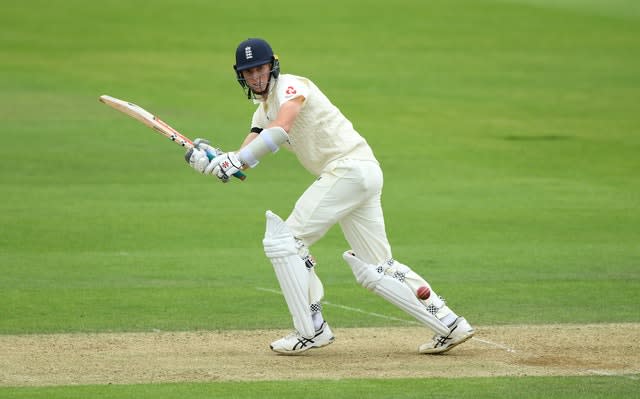 Zak Crawley in action on day two