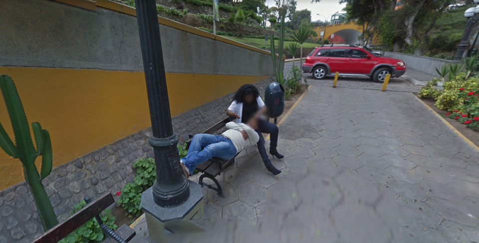 A man reportedly divorced his wife after seeing her cheating on Google Street View. (Photo: Google Maps)