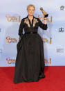 Streep wählte für die Golden Globes 2012 ein voluminöses Hemdkleid. <em>[Foto: Getty]</em>