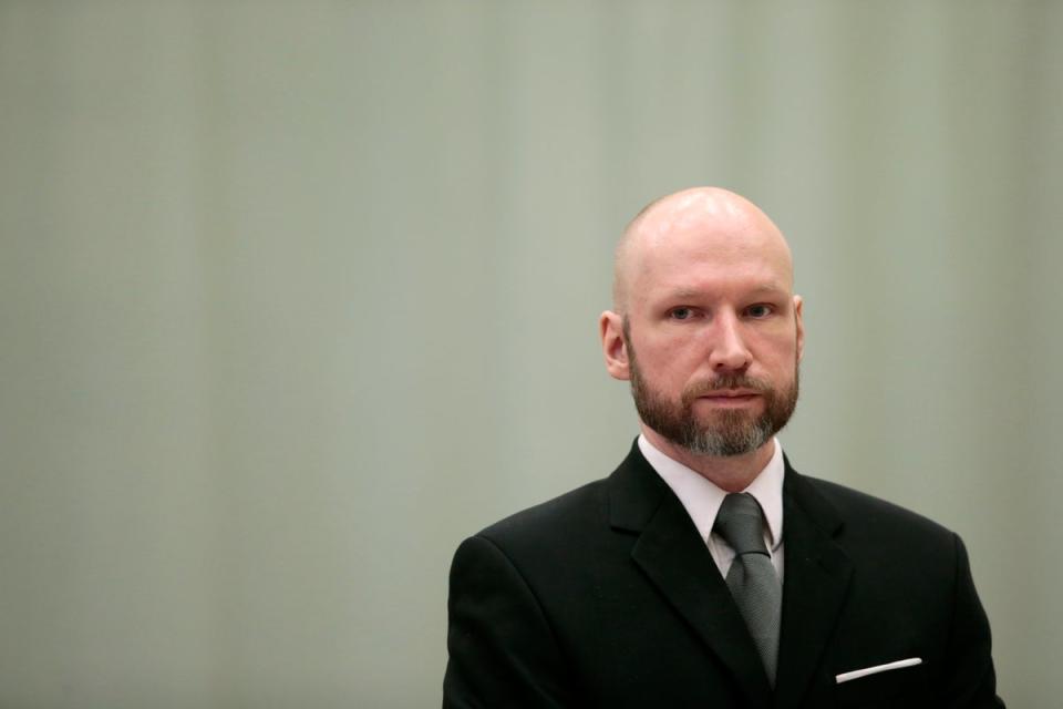 Convicted Norwegian mass murderer Anders Behring Breivik has expressed admiration for Mr Wilders (AP)