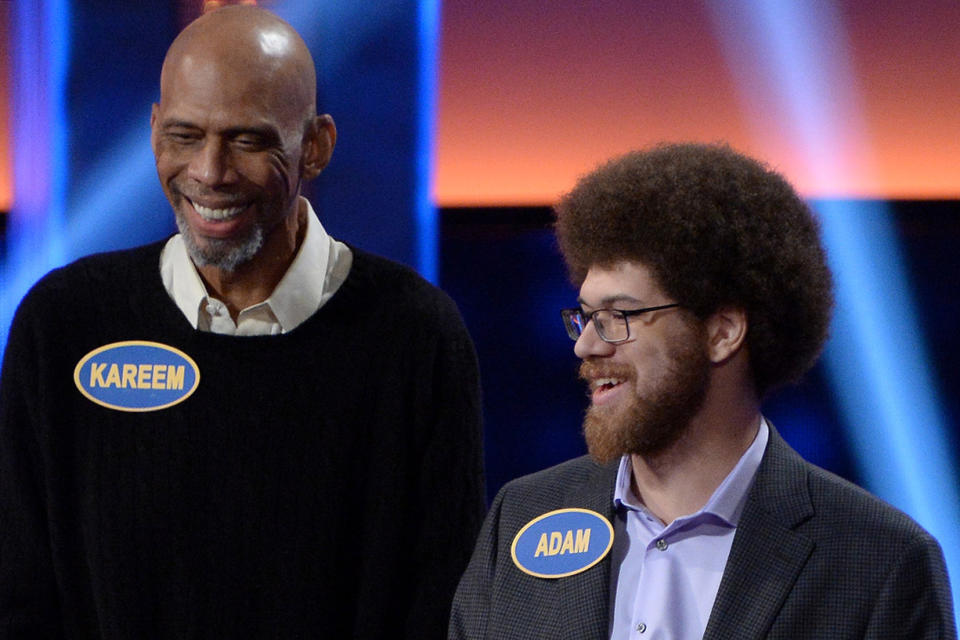 Image: Kareem Abdul-Jabbar and his son Adam Abdul-Jabbar on an episode of 