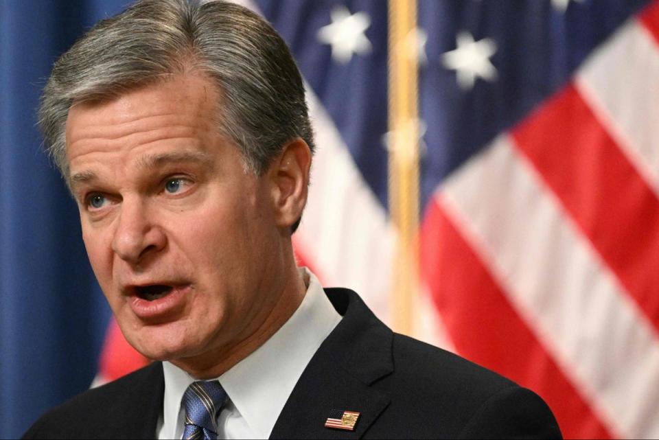 Christopher Wray recently addressed the threat of Volt Tycoon (Mandel Ngan / AFP via Getty Images)