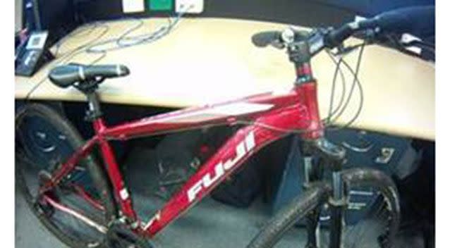 A hat, a helmet and bike were left behind according to police. Source: Queensland Police Service.
