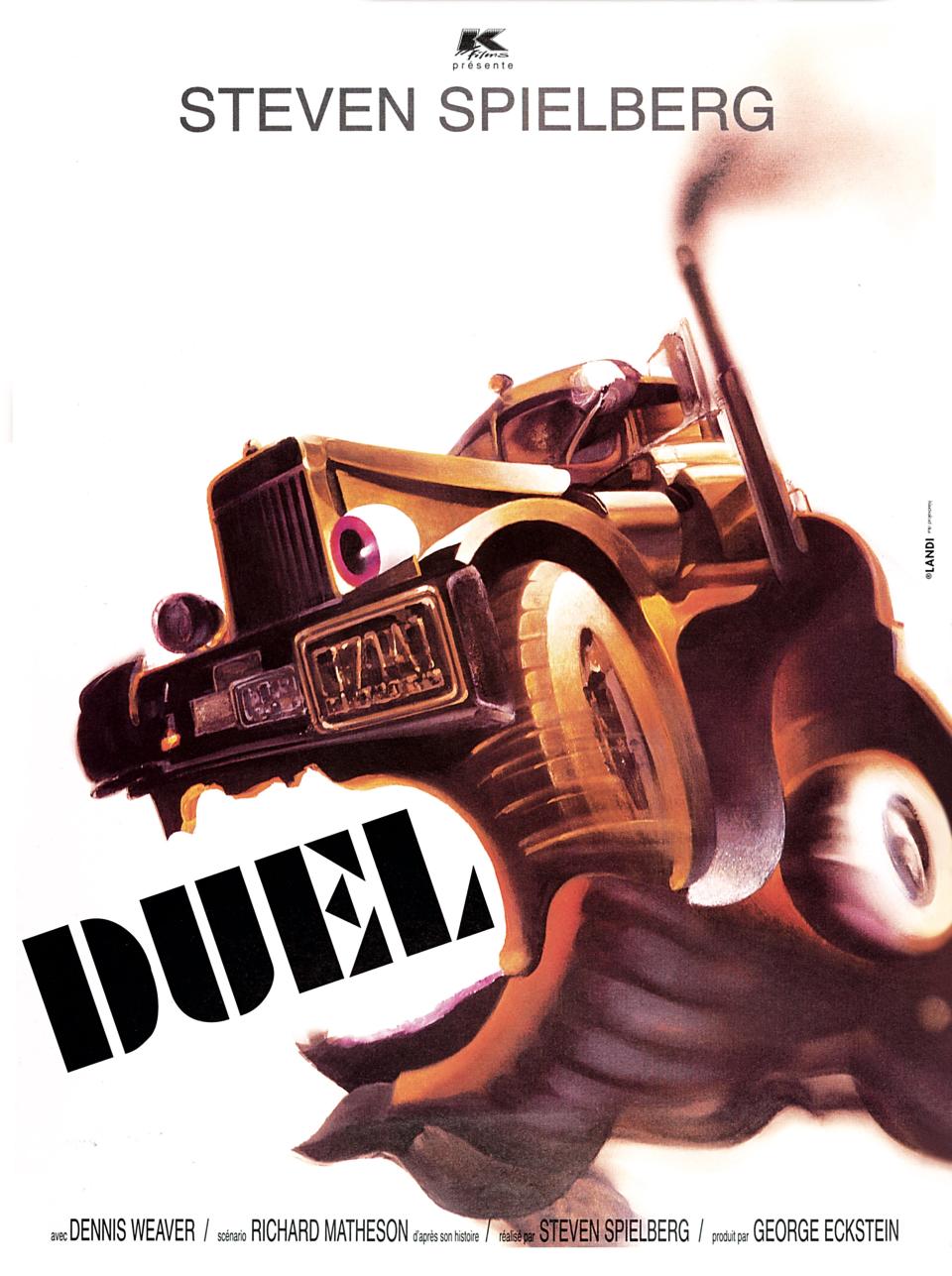 A "Duel" poster created for the French theatrical release emphasized the movie's diesel demon.