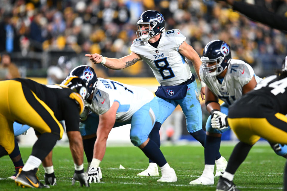 Will Levis had a strong game, but the Steelers got the best of him when it mattered. (Photo by Joe Sargent/Getty Images)