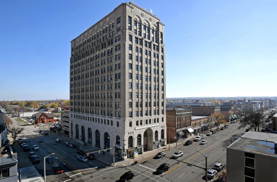 The Renaissance Centre at 1001 State Street in downtown Erie. When it opened in 1928, the 14-story office building was called the Erie Trust Building, later renamed the G. Daniel Baldwin Building and now the Renaissance Center. It is still Erie's tallest building.