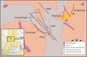 Location of Near-Mine Vein Targets