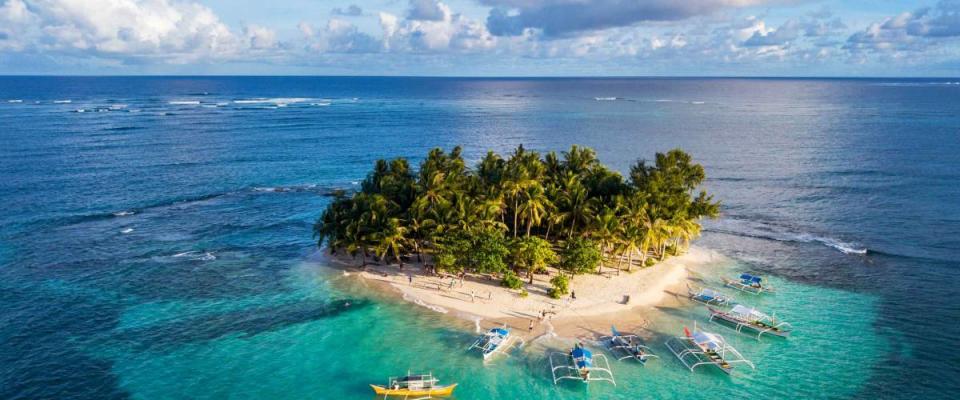 The beautiful Island of Guyam beach paradise near Siargao, Philippines