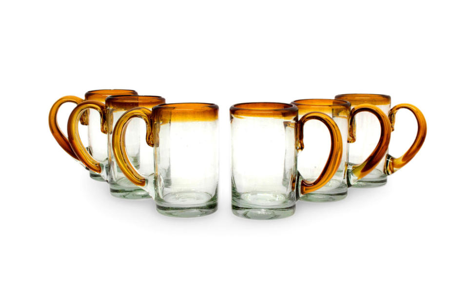 Hand Blown Beer Glasses from Mexico