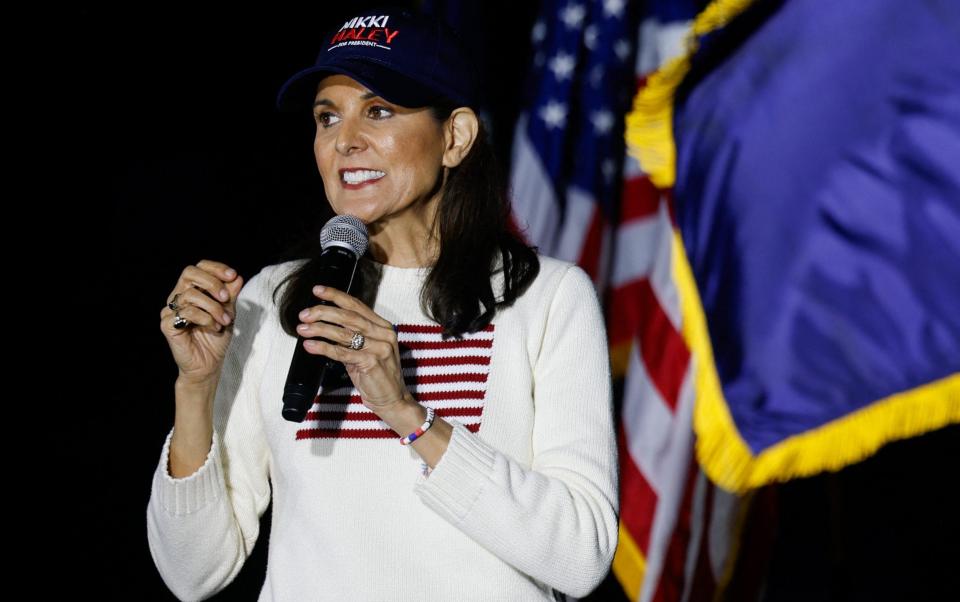 Nikki Haley during a campaign rally in South Carolina