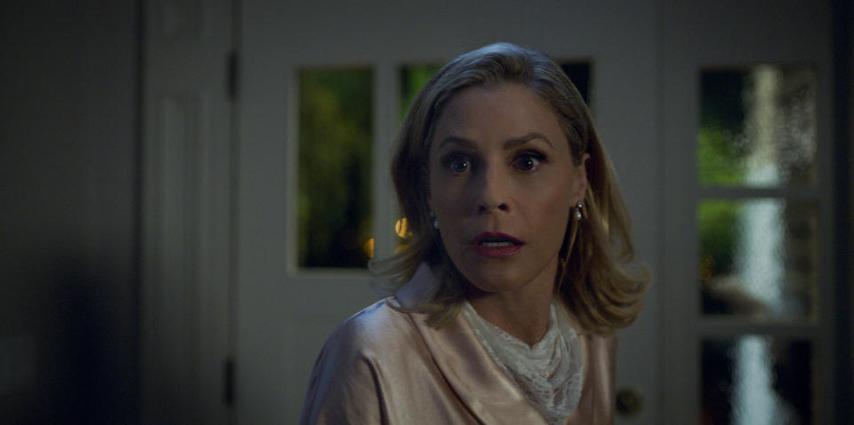 Julie Bowen as terrified and uptight Pam.