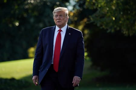 President Trump Speaks to Media on South Lawn