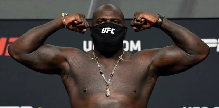 Jairzinho Rozenstruik at UFC Vegas 20 weigh-in