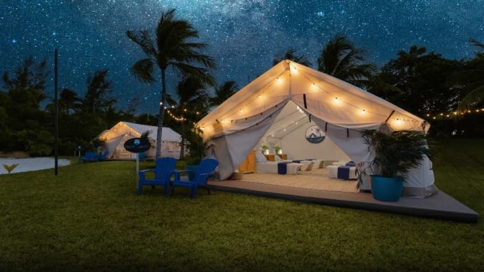 The Marine Life Adventure offers four- and six-person tents—and yes, they’re air conditioned. - Credit: Atlantis Paradise Island
