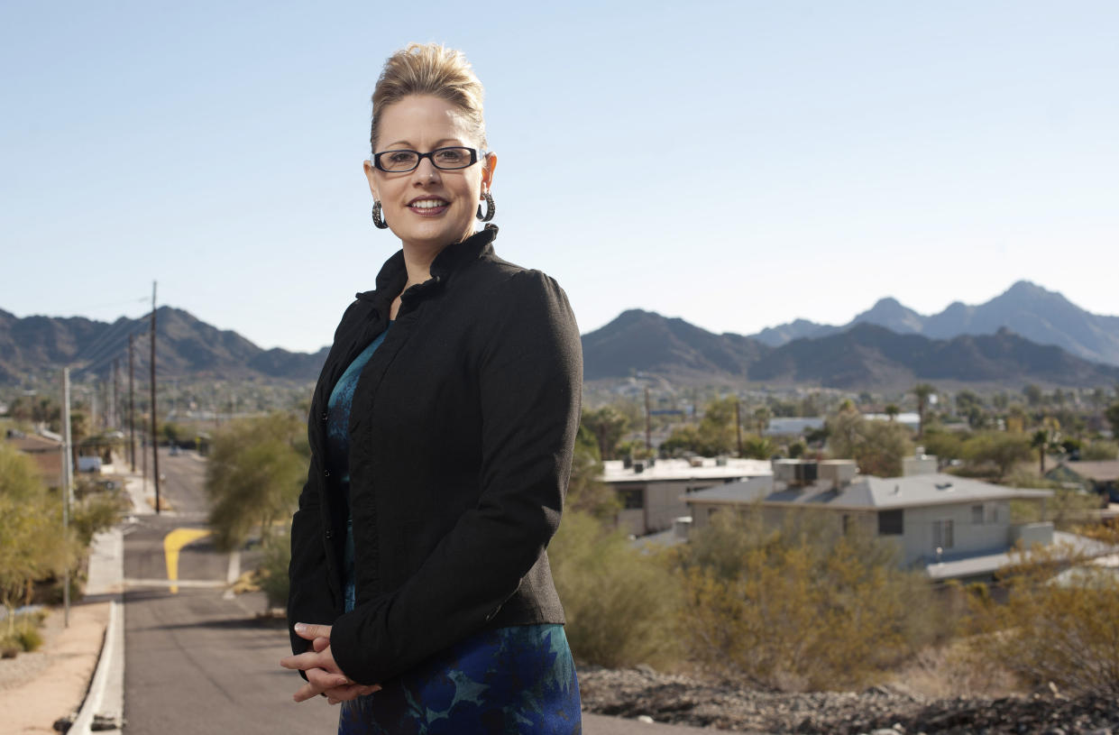 Kyrsten Sinema, member-elect of the United States House of Representatives from Arizona's 9th congressional district is photographed in the Sunnyslope neighborhood of Phoenix, Arizona Wednesday December 19, 2012. (Laura Segall for The Washington Post via Getty Images)