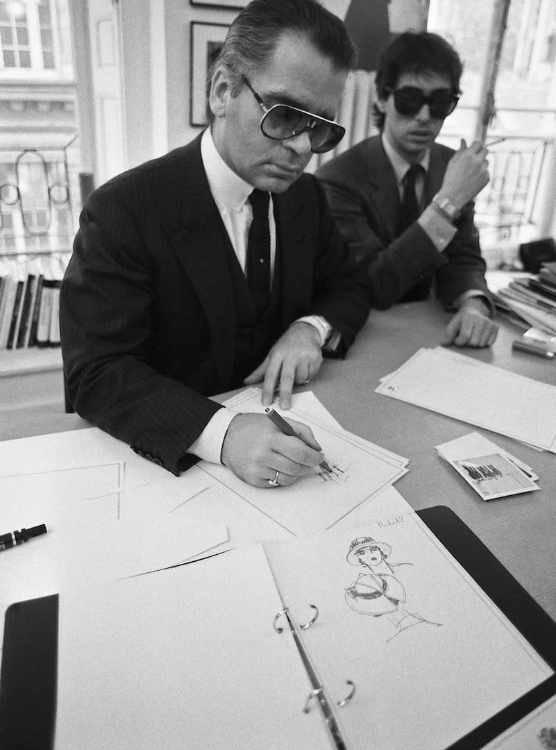 Karl Lagerfeld im Jahr 1983