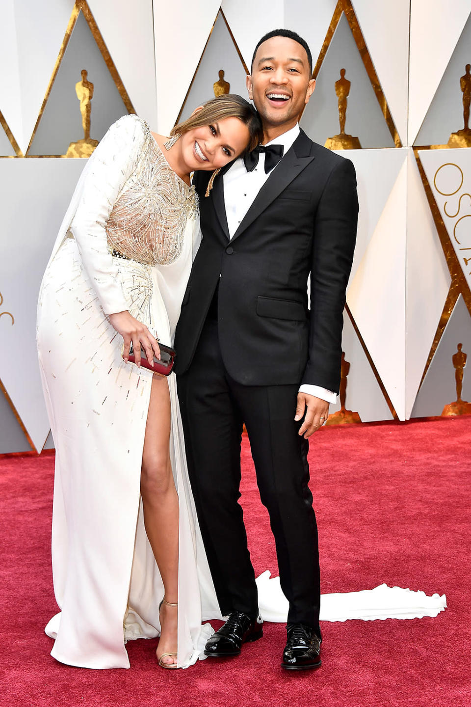 <p>Model Chrissy Teigen and singer John Legend attend the 89th Annual Academy Awards at Hollywood & Highland Center on February 26, 2017 in Hollywood, California. (Photo by Frazer Harrison/Getty Images) </p>