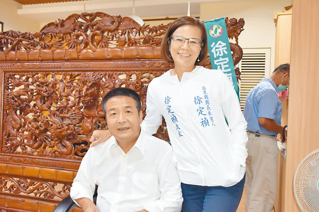 徐定禎妻子楊士儀由反對變最佳助選員。（謝明俊攝）