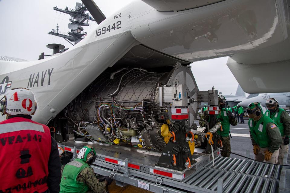 Navy aircraft carrier F-35 engine