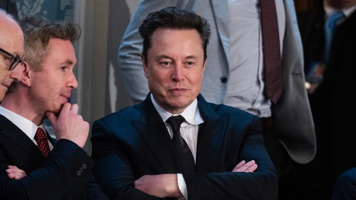 Elon Musk addresses Netanyahu during his speech to Congress