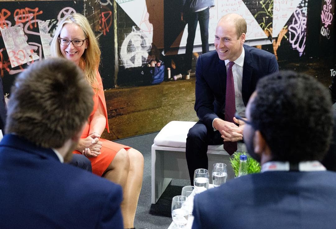 El príncipe William durante una de sus charlas. Instagram @kensingtonroyal