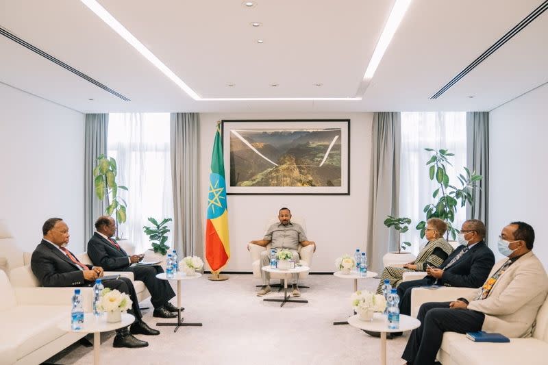 Ethiopian Prime Minister Abiy Ahmed meets with AU envoys in Addis Ababa