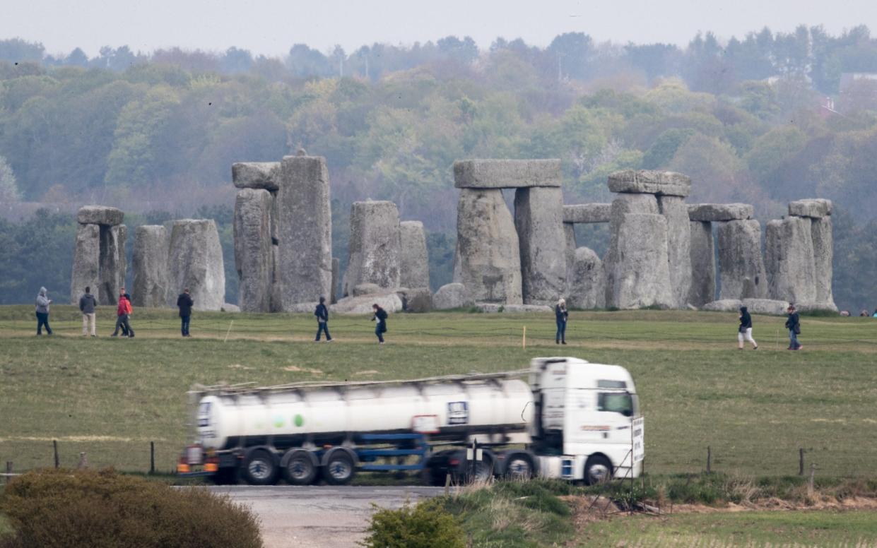 Traffic passes along the busy A303 that currently runs besides the ancient neolithic monument of Stonehenge near Amesbury - Matt Cardy 