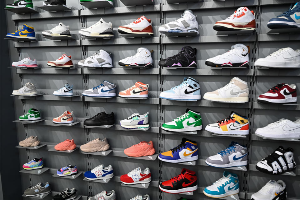 Sneakers on display inside The Athlete’s Foot at Atlantic Station, in midtown Atlanta. - Credit: Courtesy of The Athlete's Foot