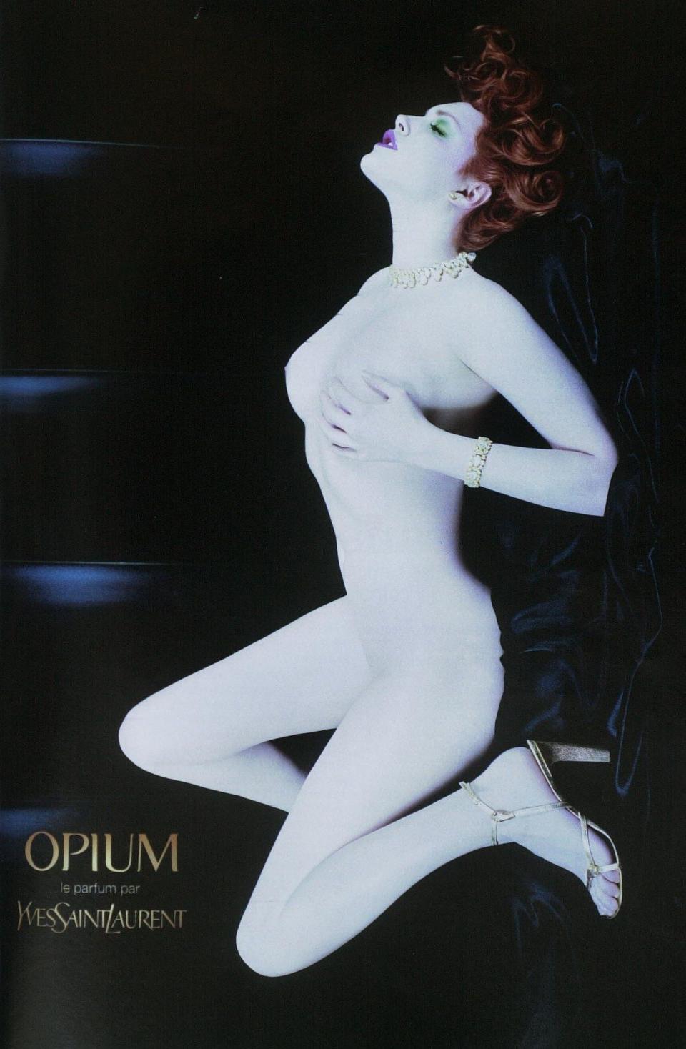 Yves Saint Laurent's Opium ad featuring Sophie Dahl nude