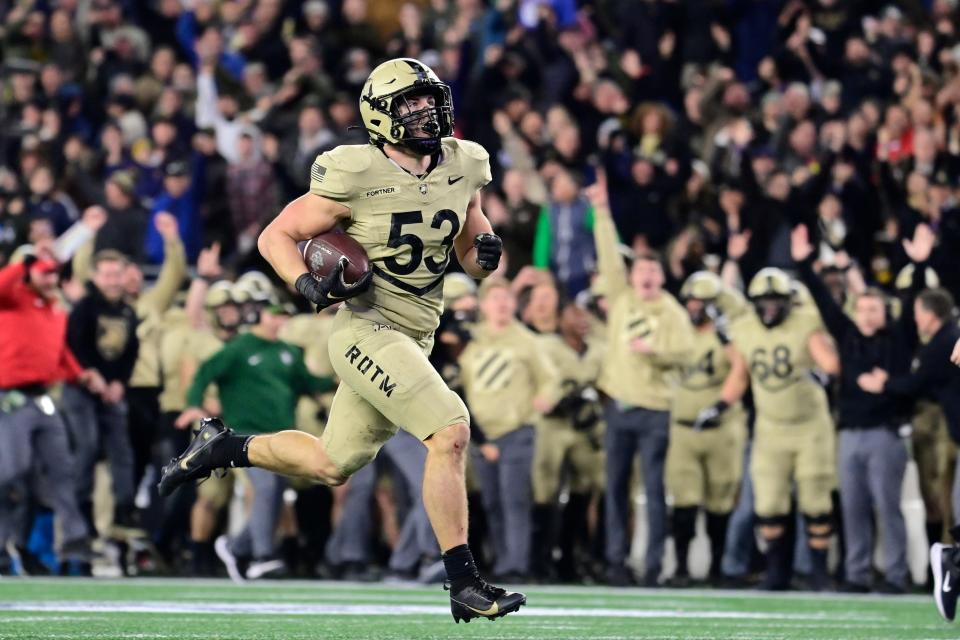 Army West Point inside linebacker Kalib Fortner is a play-making machine.