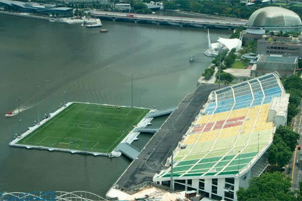 The Float@Marina Bay is the venue for the Star Island Singapore Countdown Edition musical performance. (PHOTO: Yahoo News Singapore)