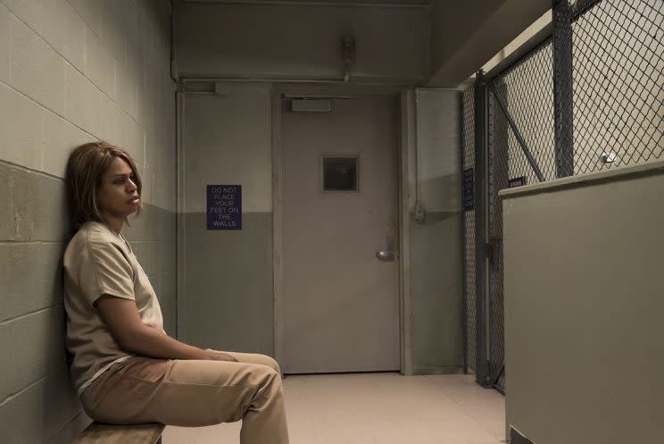 Laverne Cox as Sophia in Netflix’s Orange Is The New Black. (Credit: Netflix)