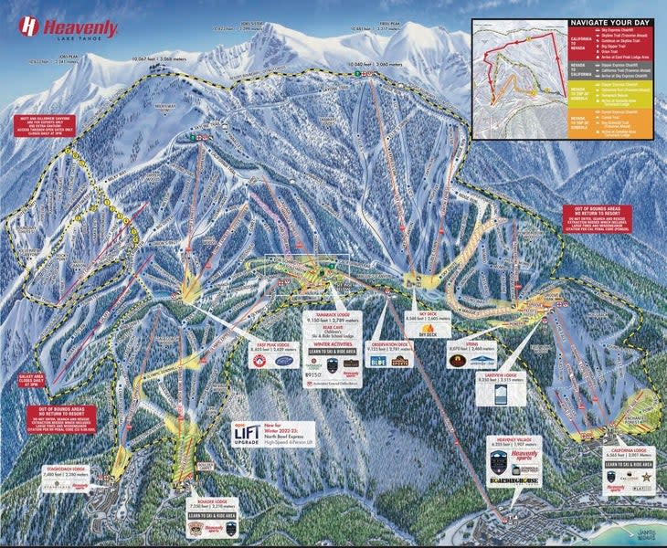 Heavenly Mountain Resort trail map