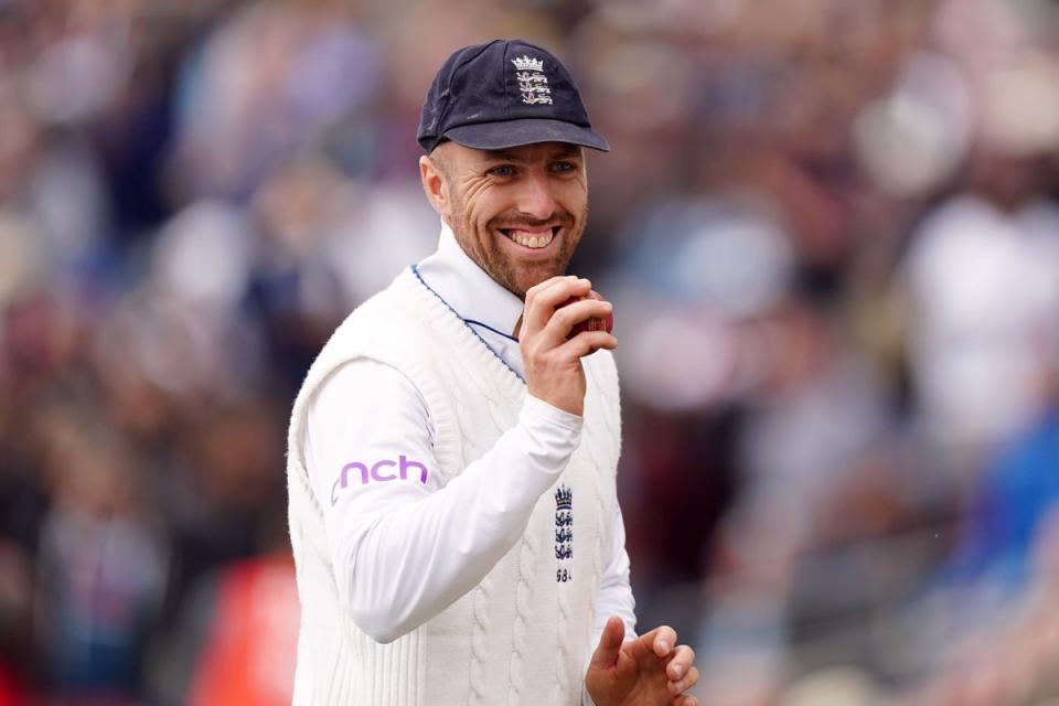 Jack Leach is enjoying life in the England environment (Mike Egerton/PA) (PA Wire)