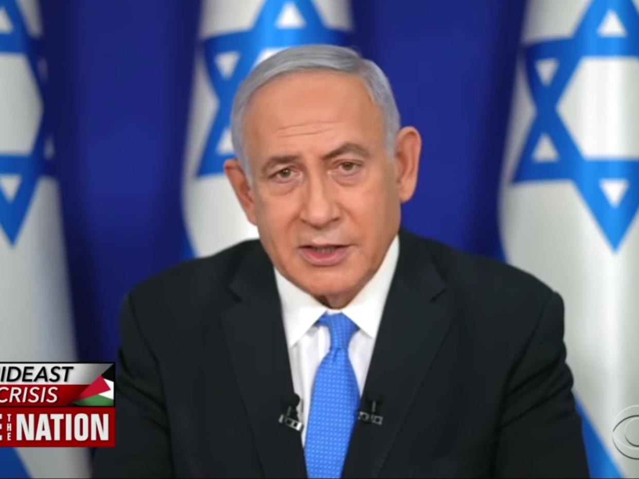<p>Israel prime minister Benjamin Netanyahu interviewed on CBS on Wednesday </p> (CBS)