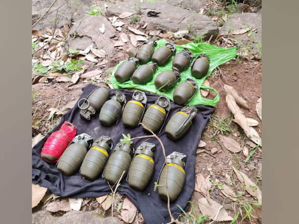 Recovered grenades from Poonch district.