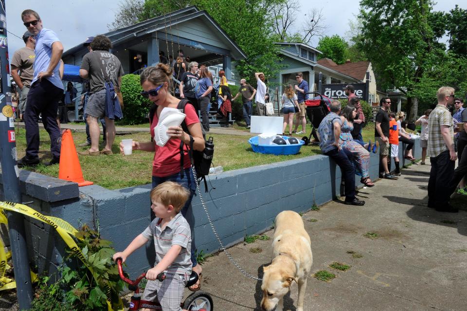 The Groove record shop in East Nashville draws a crowd on a previous Record Store Day.