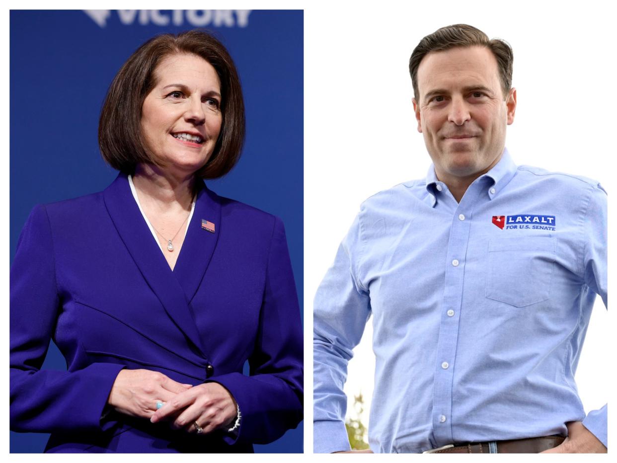 Democratic Sen. Catherine Cortez Masto of Nevada; Trump-backed Senate hopeful Adam Laxalt