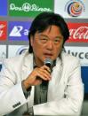 President of the Costa Rican football federation Eduardo Li speaks during a press conference in San Jose, Costa Rica on May 17, 2011