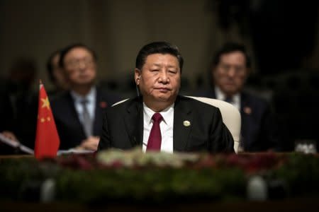 China's President Xi Jinping looks on during the BRICS Summit in Johannesburg, South Africa, July 26, 2018.  Gulshan Khan/Pool via REUTERS