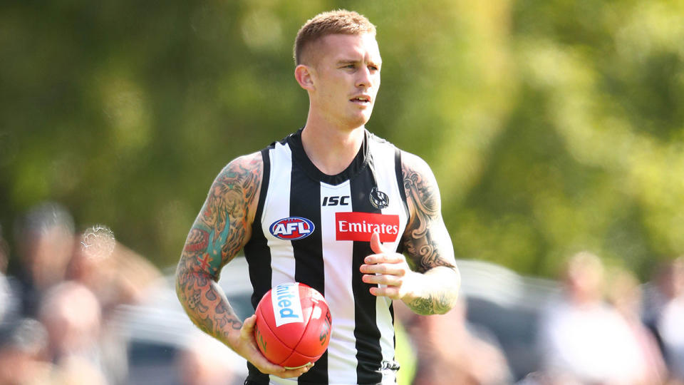 Dayne Beams is seen here taking part in Collingwood training. 