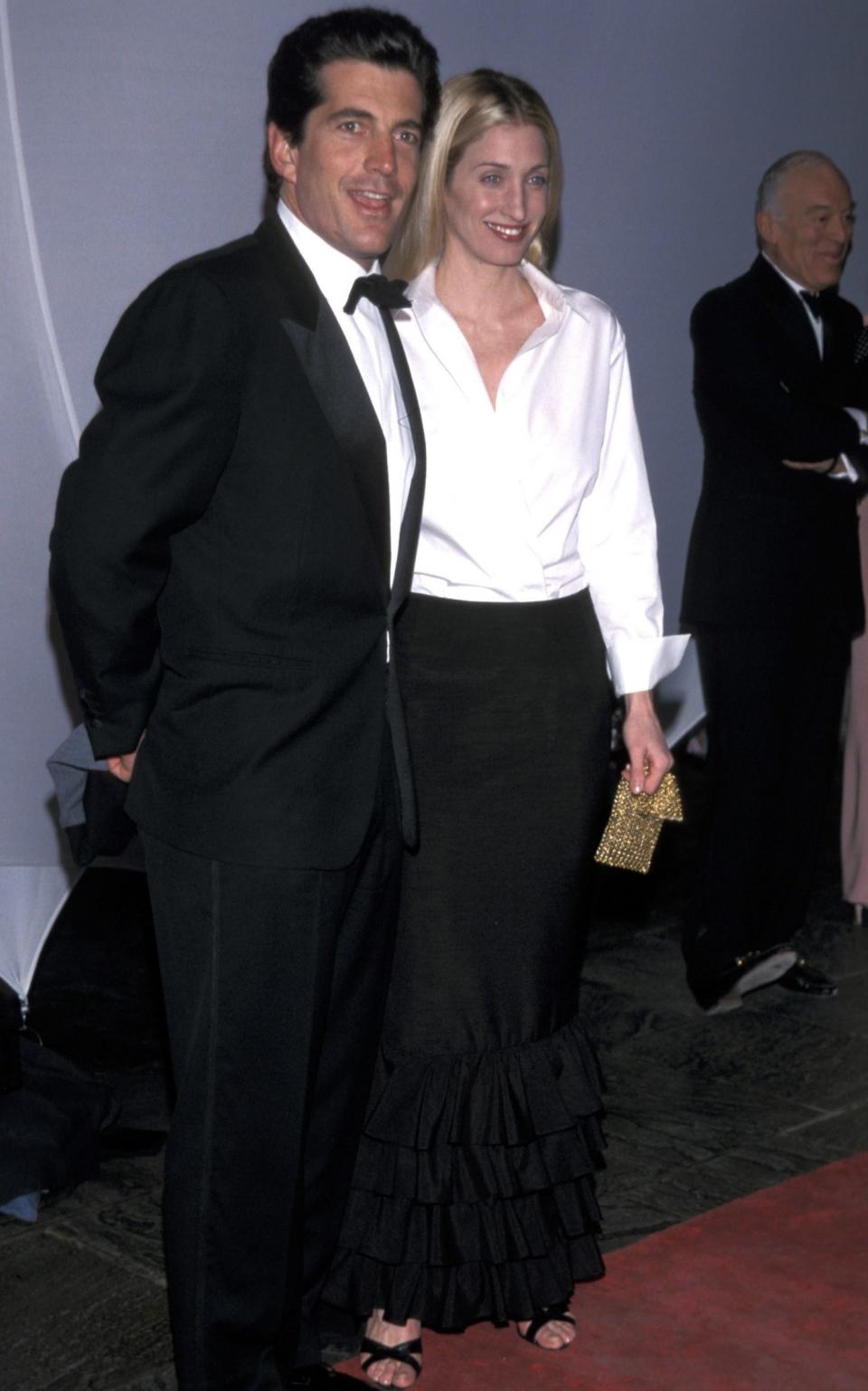 John F. Kennedy Jr. and Carolyn Bessette Kennedy at the Bright Night Whitney Annual Fundraising Gala in New York City in 1999