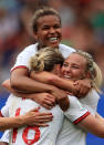 During the 2019 FIFA Women's World Cup France Round Of 16 match between England and Cameroon at Stade du Hainaut on June 23, 2019 in Valenciennes, France. (Photo by Marc Atkins/Getty Images)