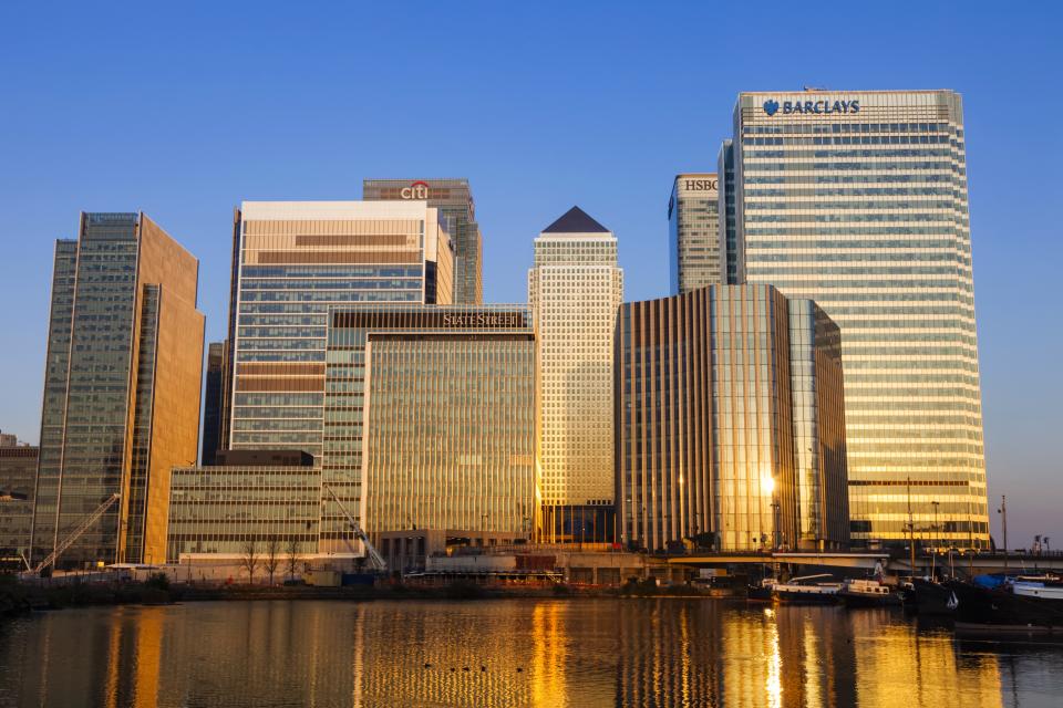 Bank headquarters in Canary Wharf, London. Photo: Prisma by Dukas/UIG via Getty Images