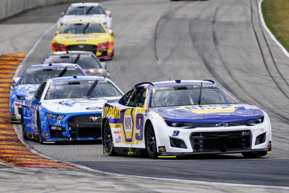 Chase Elliott led for 36 laps on Sunday at Road America, but struggled late and finished second to Tyler Reddick.