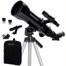 <p><strong>Celestron</strong></p><p>amazon.com</p><p><strong>$89.59</strong></p><p><a href="https://www.amazon.com/dp/B001TI9Y2M?tag=syn-yahoo-20&ascsubtag=%5Bartid%7C10055.g.33608427%5Bsrc%7Cyahoo-us" rel="nofollow noopener" target="_blank" data-ylk="slk:Shop Now;elm:context_link;itc:0;sec:content-canvas" class="link ">Shop Now</a></p><p>For under $100, this refractor telescope from Celestron has over <strong>3,000 rave Amazon reviews</strong> for being easy to set up and use, capturing clear images of the Moon and wildlife on Earth. It has a 70mm aperture and comes with two eye pieces (20mm and 10mm) to see celestial objects more clearly. A tripod and carrying bag are also included for easy toting on adventures.</p>