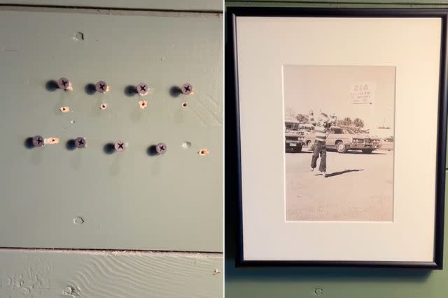 <p>Joanna Gaines/Instagram</p> Before and after of Joanna Gaines's wall on Instagram
